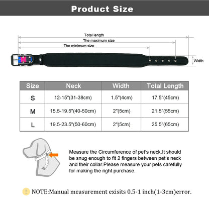 Nylon Dog Collar Reflective Pet Dogs Collars Breathable Padded Striped Pitbull German Shepherd Medium Large Dogs Collar S M L