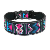 Nylon Dog Collar Reflective Pet Dogs Collars Breathable Padded Striped Pitbull German Shepherd Medium Large Dogs Collar S M L