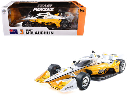 Dallara IndyCar #3 Scott McLaughlin "XPEL" Team Penske (Road Course Configuration) "NTT IndyCar Series" (2025) 1/18 Diecast Model Car by IXO Models