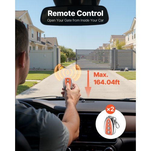 Solar Sliding Gate Opener, 280W Electric Gate Opener for Doors up to 65.6ft 1799lbs, Gear Track Rolling Fence Door Motor with Infrared Sensor & 2 Remote Controls, Driveway Gates Opening System