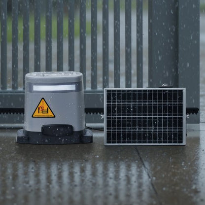 Solar Sliding Gate Opener, 280W Electric Gate Opener for Doors up to 65.6ft 1799lbs, Gear Track Rolling Fence Door Motor with Infrared Sensor & 2 Remote Controls, Driveway Gates Opening System