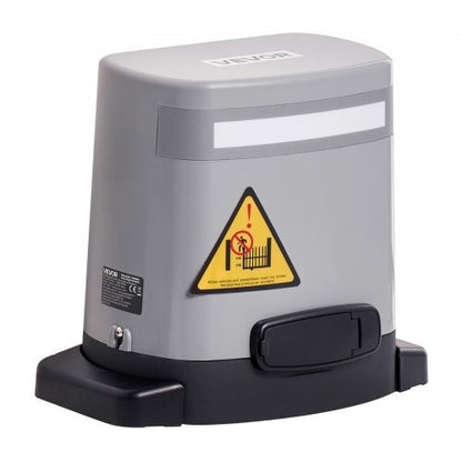 Solar Sliding Gate Opener, 280W Electric Gate Opener for Doors up to 65.6ft 1799lbs, Gear Track Rolling Fence Door Motor with Infrared Sensor & 2 Remote Controls, Driveway Gates Opening System