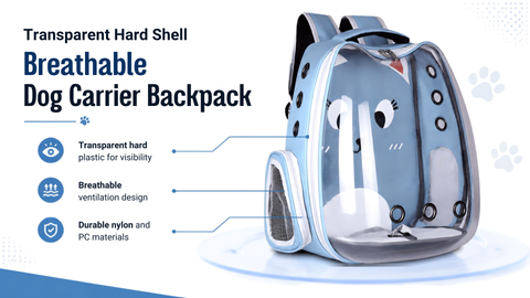 Transparent Hard Shell Breathable Dog Carrier Backpack