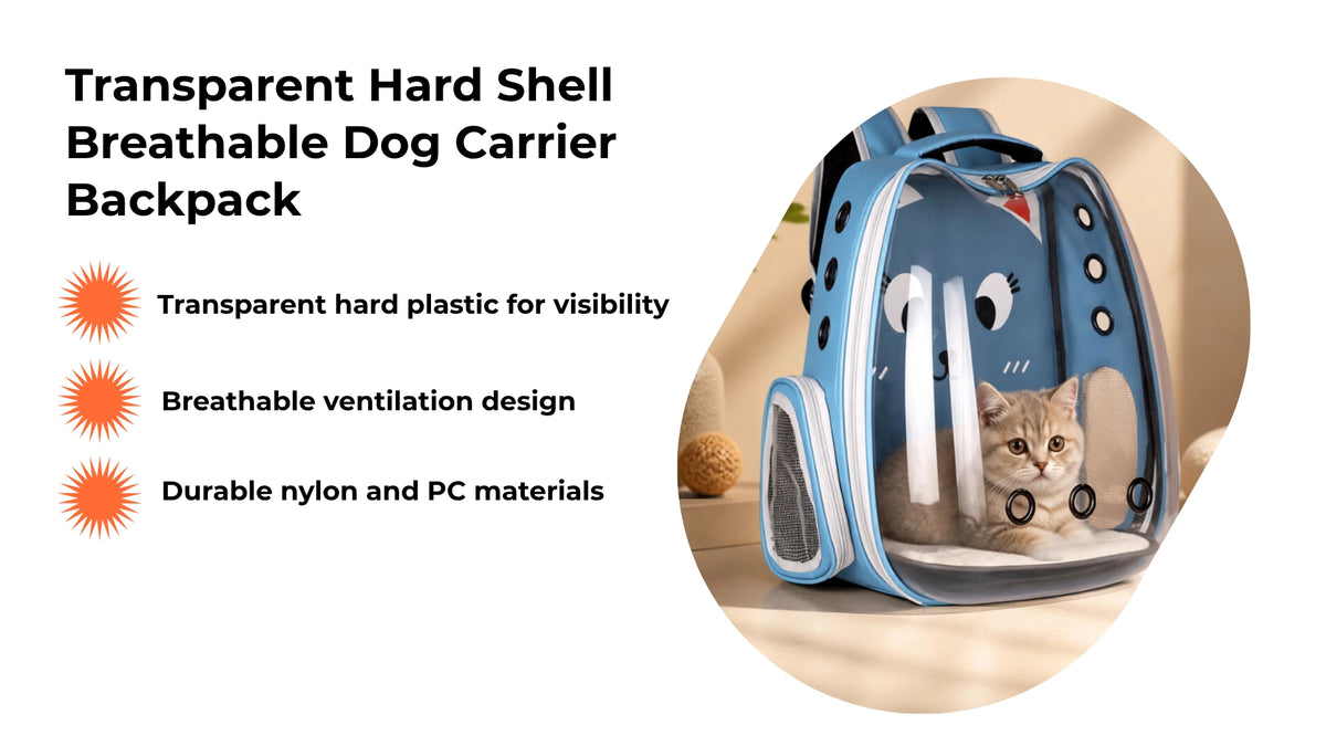 Transparent Hard Shell Breathable Dog Carrier Backpack
