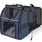 Cat Carrier Backpacks Expandable Cat Backpack with Shade Cover, Breathable Mesh Pet Carrier Backpack Bag for Travel Hiking Campi
