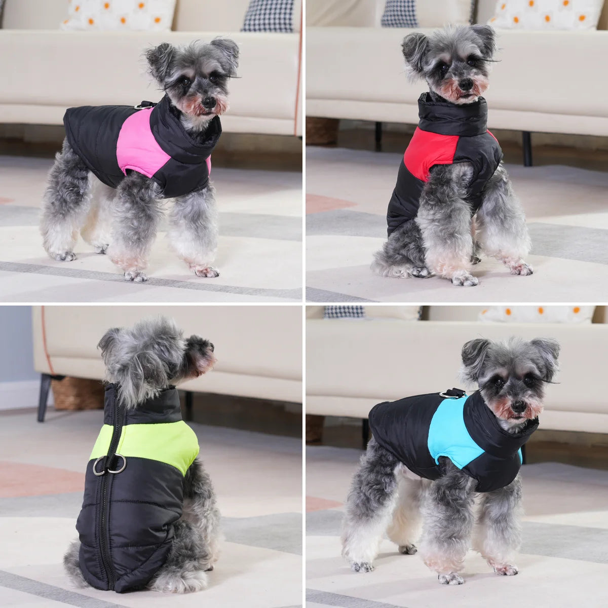 Warm Winter Dog Jacket For Winter Padded Pet Vest Coat For Small Large Dogs Waterproof Pets Clothes With D-ring Golden Retriever