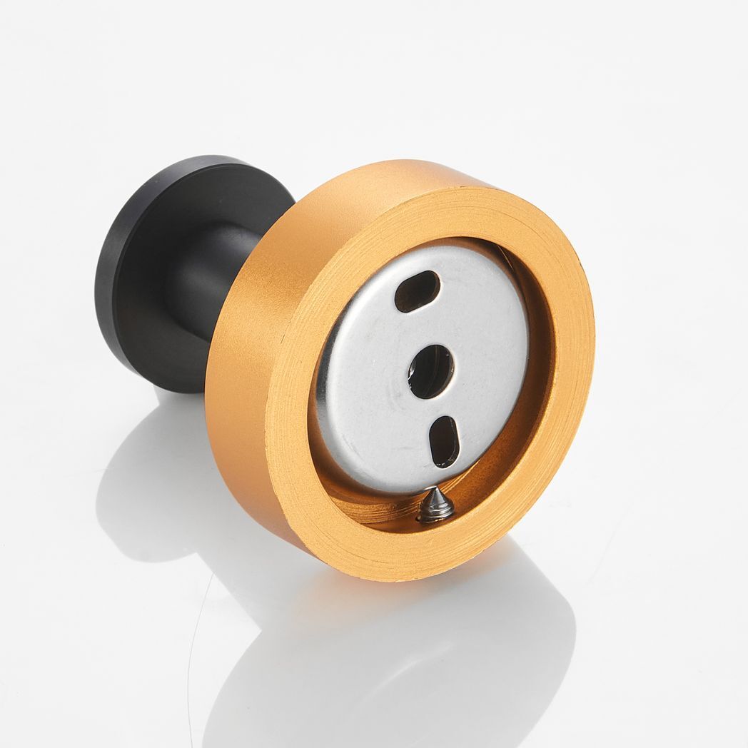 Round Base Wall Hanging Coat Hook with Screws- Black Gold Towel Hook, 2 Pack, for Entry Shoe Cabinet, Wardrobe Bathroom Bedroom Furniture Hardware