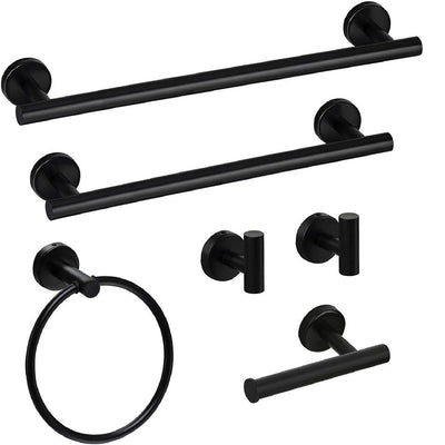 6 ??????????????? 6 Piece Stainless Steel Bathroom Towel Rack Set Wall Mount