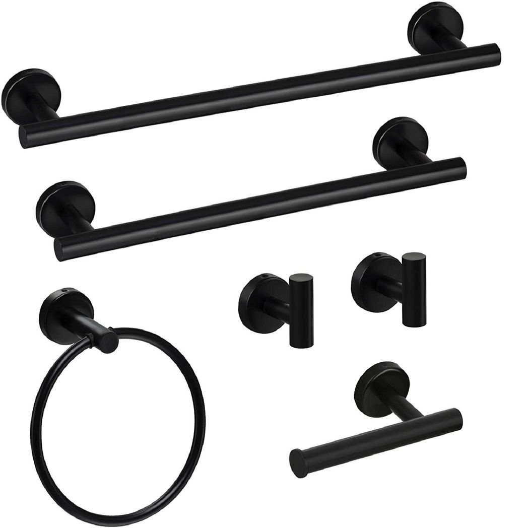 6 ??????????????? 6 Piece Stainless Steel Bathroom Towel Rack Set Wall Mount