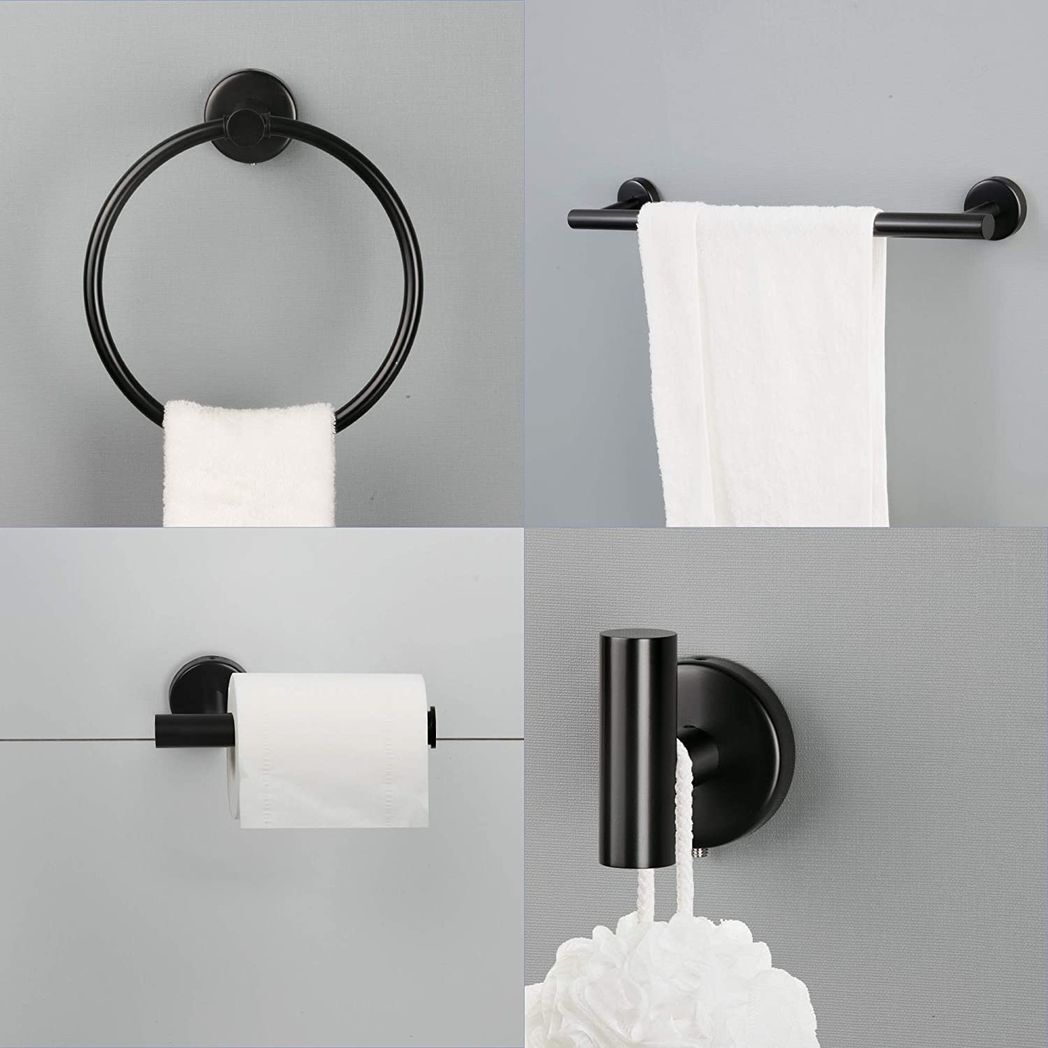 6 ??????????????? 6 Piece Stainless Steel Bathroom Towel Rack Set Wall Mount