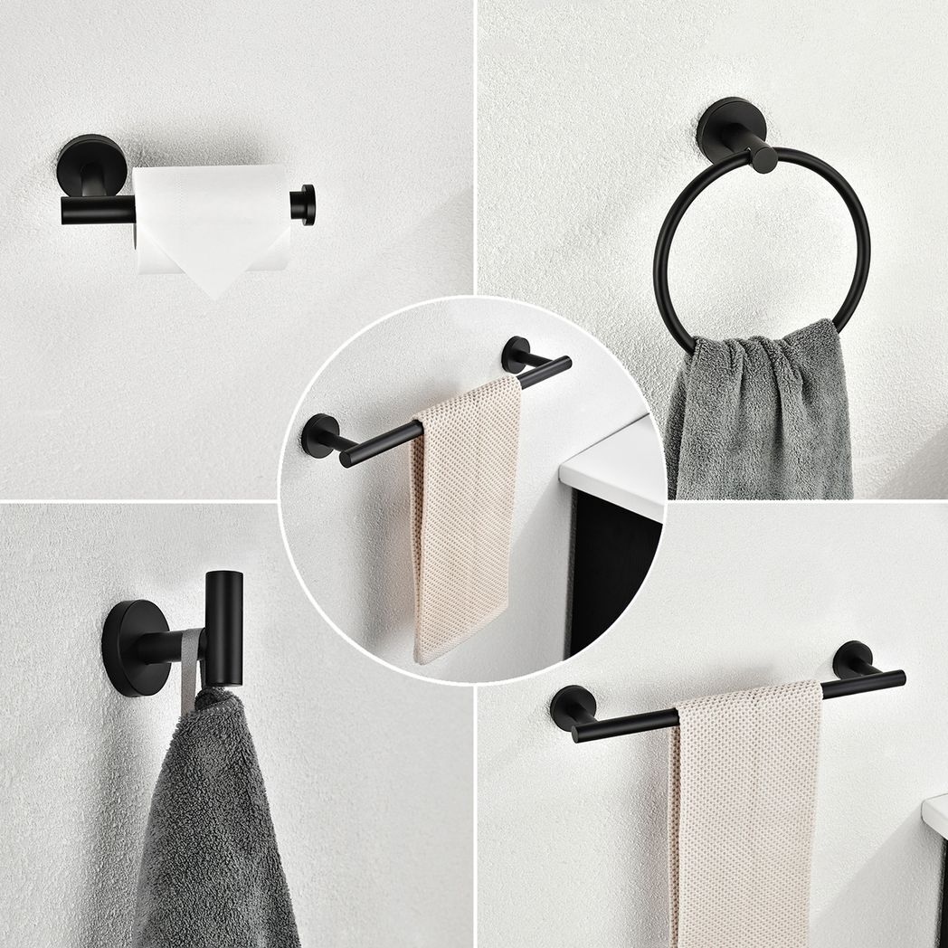 6 ??????????????? 6 Piece Stainless Steel Bathroom Towel Rack Set Wall Mount