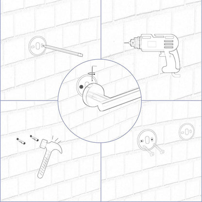 6 ??????????????? 6 Piece Stainless Steel Bathroom Towel Rack Set Wall Mount