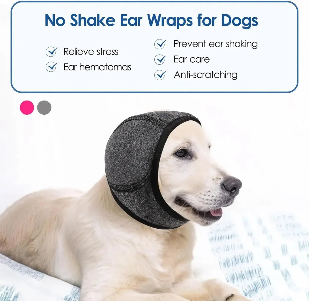 Waterproof Dog Ear Muffs for Swimming & Grooming - Noise Cancelling Calming Hood for Pet Anxiety Relief & Shock Prevention