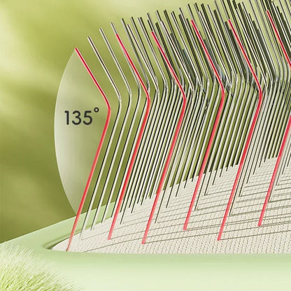 Professional Pet Grooming Brush Dual Tone Handle Dense Metal Teeth Comb for Fluffy Volume Teddy Cats Dogs Universal Styling Tool