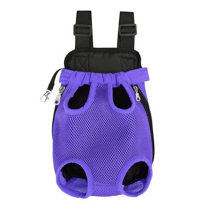 Double Shoulder Breathable Portable Travel Pet Dog Carrier Backpack Mesh Carrier Front Bag for Small Dog Cat Outdoor Accessories