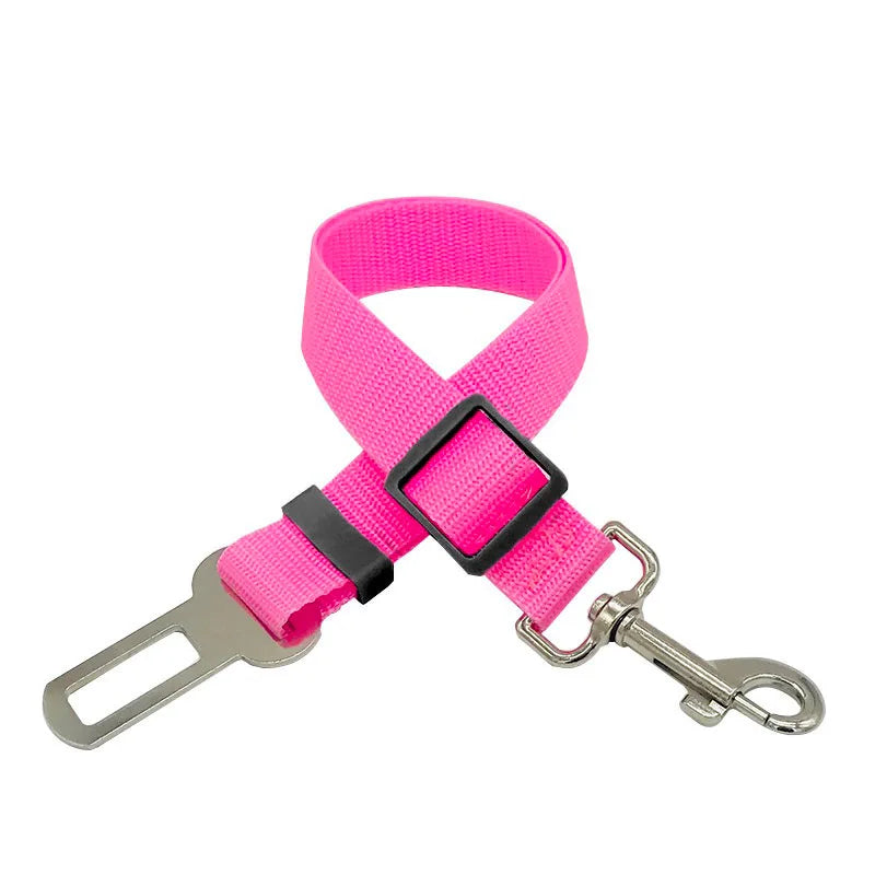 New Dog Car Belt Cat Car Seat Belt Pet Seat Vehicle Dog Harness Lead Clip Safety Lever Traction Dog Collars GXQ05