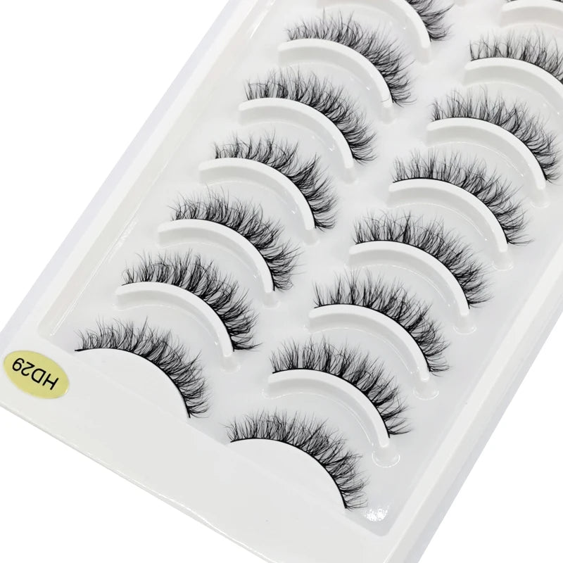 NEW 10 Pairs Natural Long False Eyelashes Fake Lashes Makeup 3d Mink Lashes Extension Short Eyelash Mink Eyelashes for Beauty