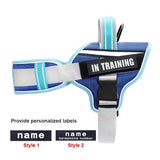 KOMMILIFE Adjustable Nylon Dog Harness Personalized Harness For Dogs Reflective Breathable Neck Guard Dog Harness Vest No Pull