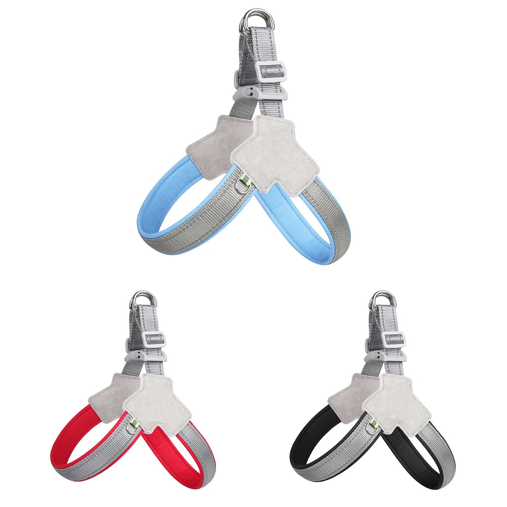 Pet Harness Reflective Outdoor Puppy Chest Strap With D-Ring For Small Dogs Cats Breathable Adjustable Vest Bulldog Supplies