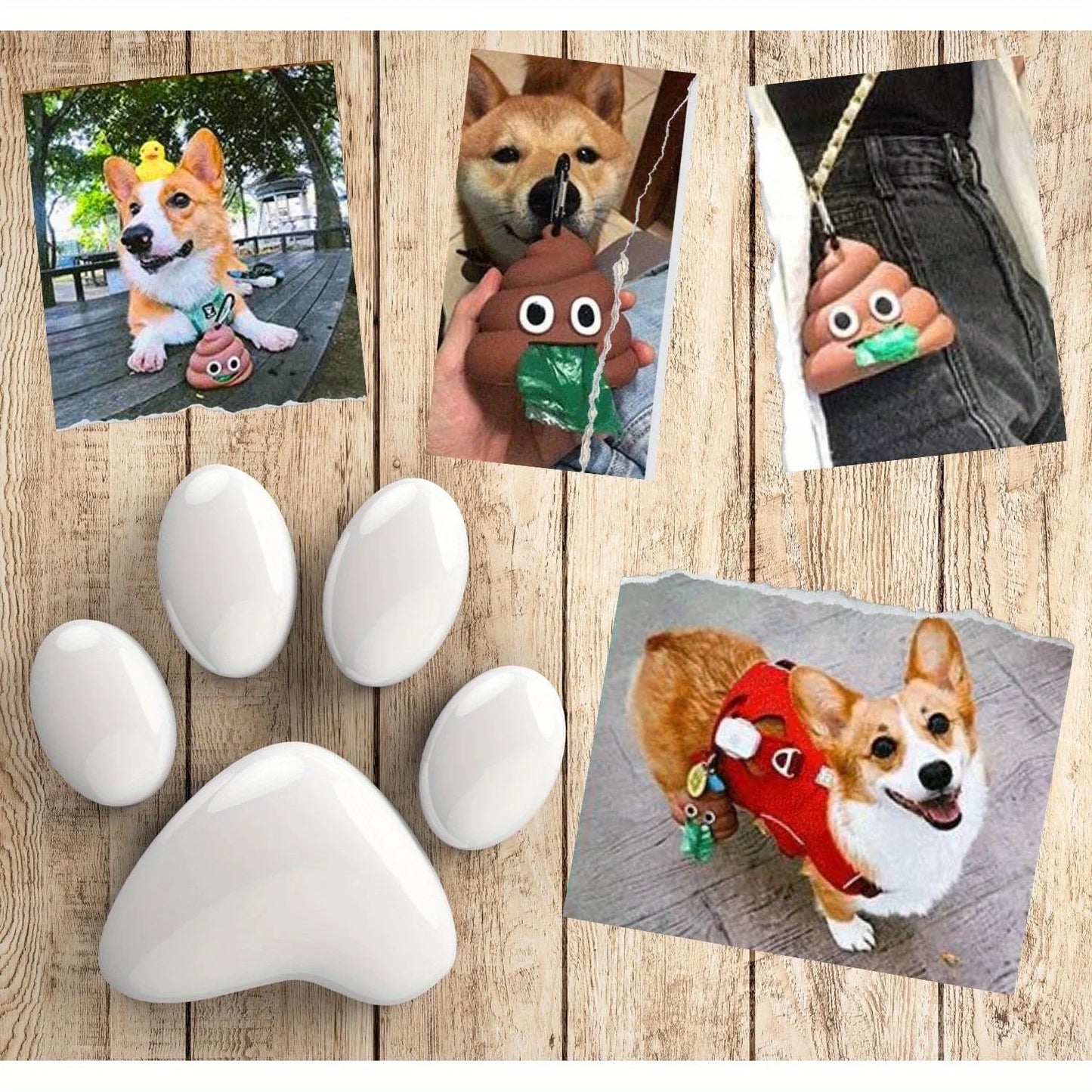 1pc Creative pet supplies, dog outdoor toilet, biodegradable garbage bag dispenser, portable garbage bin