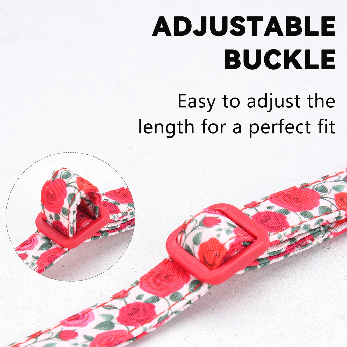CP612--adjustable polyester collar, pet dog floral collar, rose printed collar with flower pendants, suit for dogs and cats.
