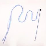 Interactive Cats Toys Long Satin Ribbon Cat Teaser Rod Toy Kitten Playing Teaser Wand Toy Cat Stick Toy
