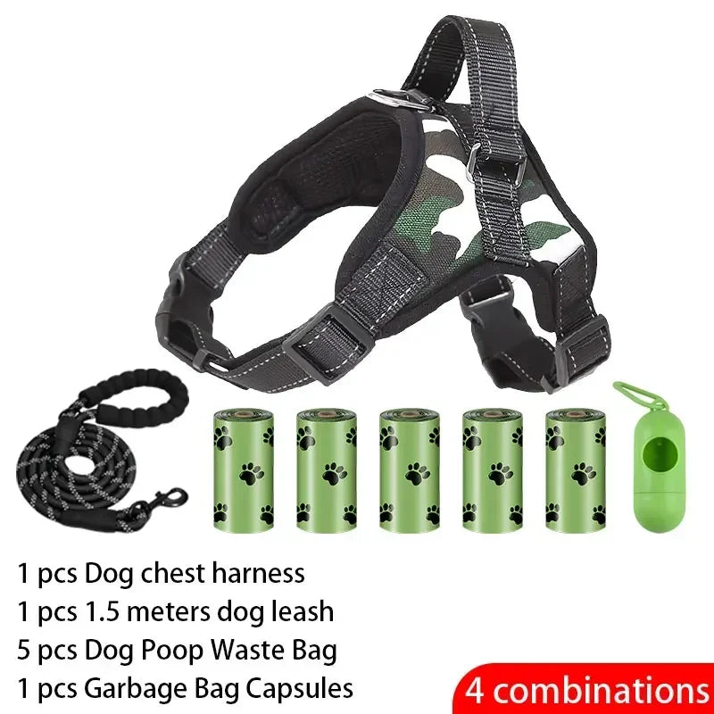 Dog Harness Leash Set Adjustable Pet Chest Strap For Small Medium Dogs Outdoor Dog Walking Chest Strap Pets Supplies