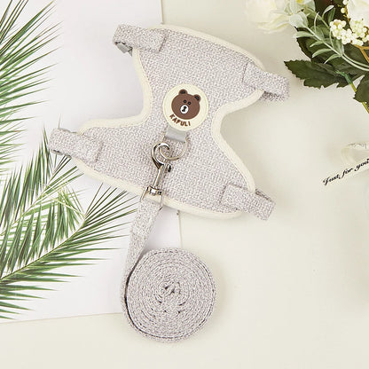 Cartoon Print Cat Rabbit Harness and Leash Set Bunny Rabbits Pet Accessories Bunnies Vest Clothes lapin accessoires pour animaux