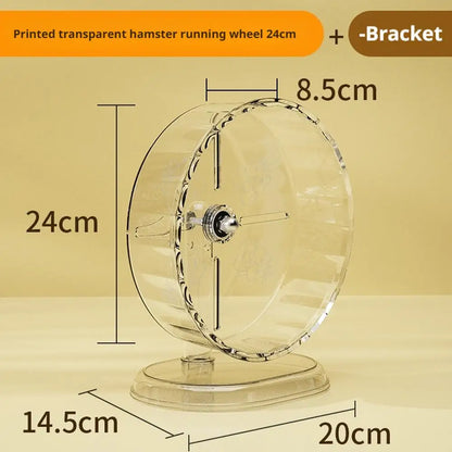 Hamster Running Sport Transparent Running Wheel Support Toy Small Pet Roller Bearing Silent Running Wheel Pets Accessories
