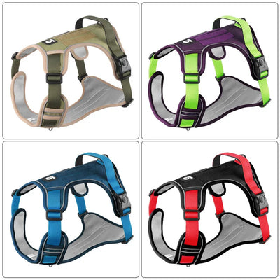 Dog Harness Reflective Midium Large Dogs Tactical Vest Big 1680D Waterproof Oxford Cloth Dog Harnesses Pet Accessoires Supplies