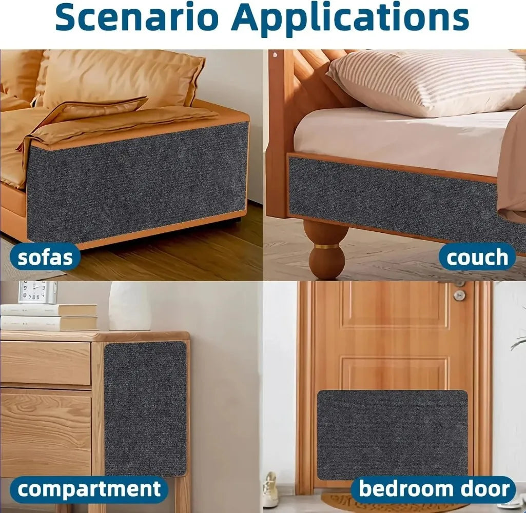 Wall Self-Adhesive Anti Cat Scratch Sofa DIY Cats Scratch Protection Paws Sharpen Trimmable Carpet Cats Scratch Board ﻿