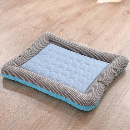 Cooling Pad Bed for Dogs Cats Puppy Kitten Cool Mat Pet Blanket Ice Silk Material Soft for Summer Sleeping Pink Blue Breathable