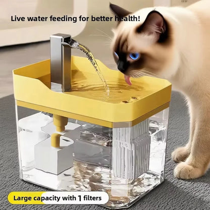 1.5L Cat Water Fountain USB Automatic Water Dispenser Live Circulation Filter Pet Drinker Quiet Pet Water Fountain Cat Small Pet