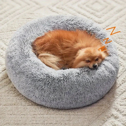 60cm Plush Pet Nest Winter Cat Nest Dog Nest Warm Detachable and Washable Round Cat Nest Pet Bed Seasonal Universal Decoration