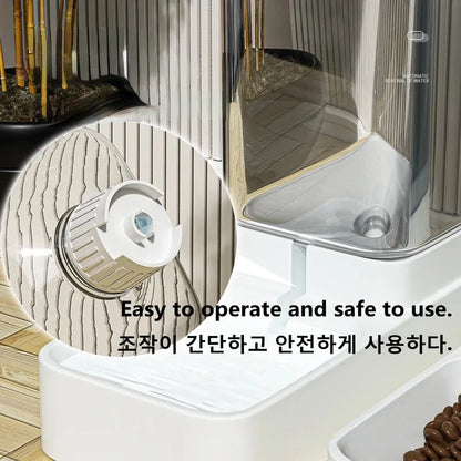 Dog Automatic Feeder Transparent Automatic Gravity Cat Water Bowl High Capacity Food Storage  Container Cat And Dog Accessories