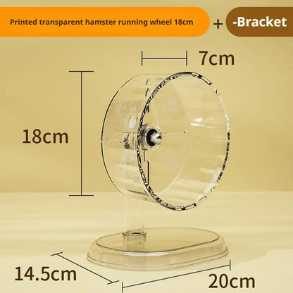 Hamster Running Sport Transparent Running Wheel Support Toy Small Pet Roller Bearing Silent Running Wheel Pets Accessories