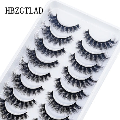 NEW 10 Pairs Natural Long False Eyelashes Fake Lashes Makeup 3d Mink Lashes Extension Short Eyelash Mink Eyelashes for Beauty