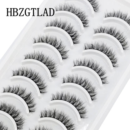 NEW 10 Pairs Natural Long False Eyelashes Fake Lashes Makeup 3d Mink Lashes Extension Short Eyelash Mink Eyelashes for Beauty