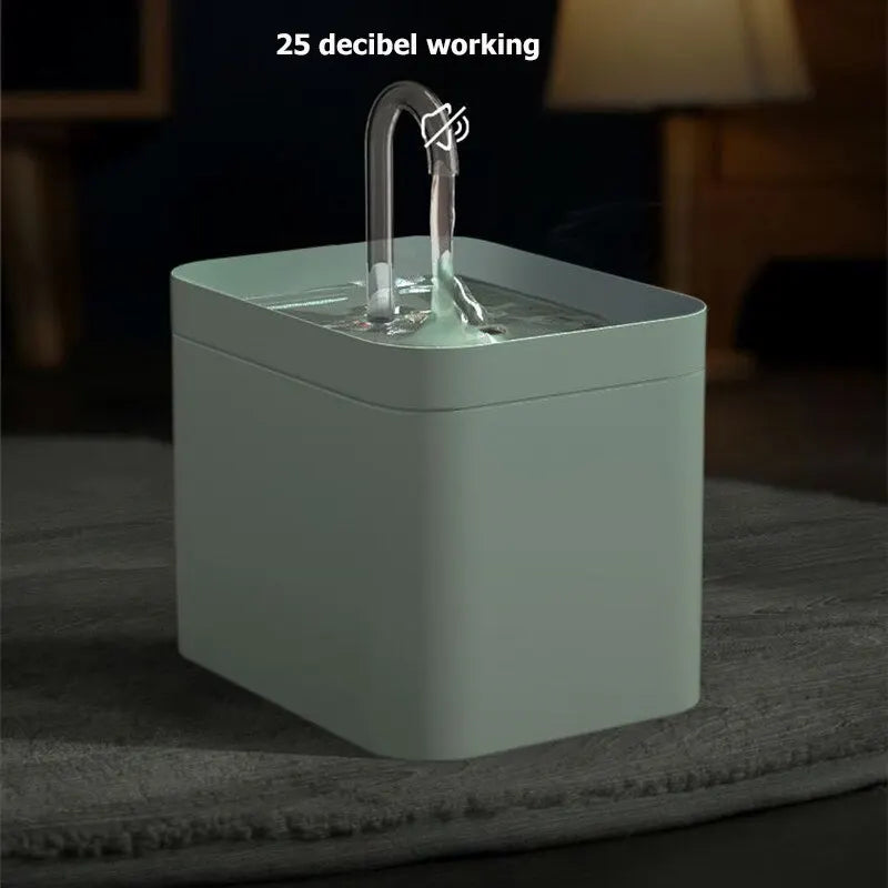 Pet Water Dispenser Auto Filter Electric Mute Cat Drinker 1.5L Recirculate Filtring Drinker for Cat Water Fountain