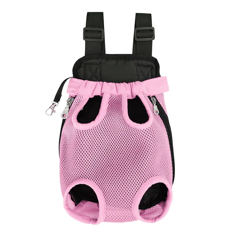 Double Shoulder Breathable Portable Travel Pet Dog Carrier Backpack Mesh Carrier Front Bag for Small Dog Cat Outdoor Accessories