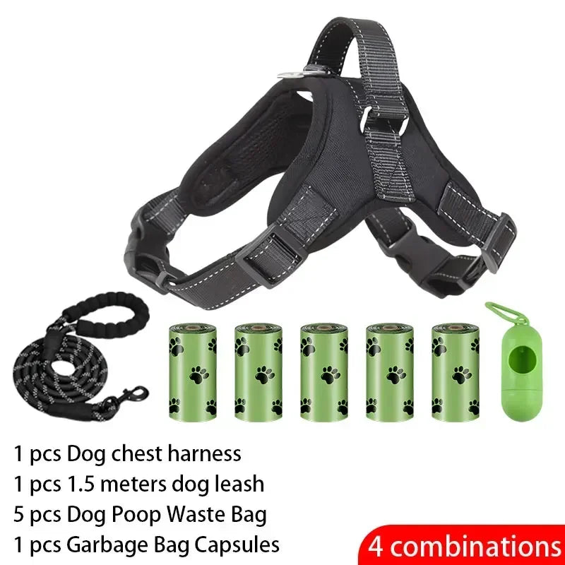 Dog Harness Leash Set Adjustable Pet Chest Strap For Small Medium Dogs Outdoor Dog Walking Chest Strap Pets Supplies