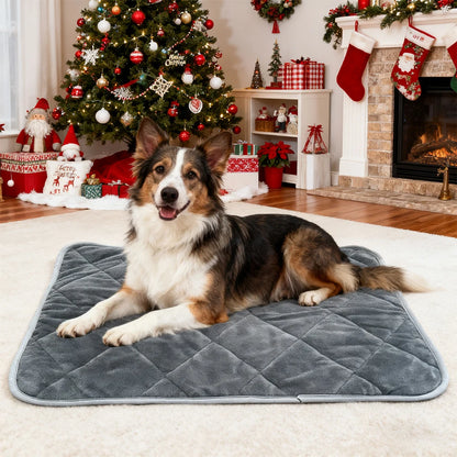 Self Warming Pet Pad, Extra Warm Thermal Dog Crate Pad Washable Anti-Slip Kennel Mat Pet Supplies for Medium Small Dogs and Cats