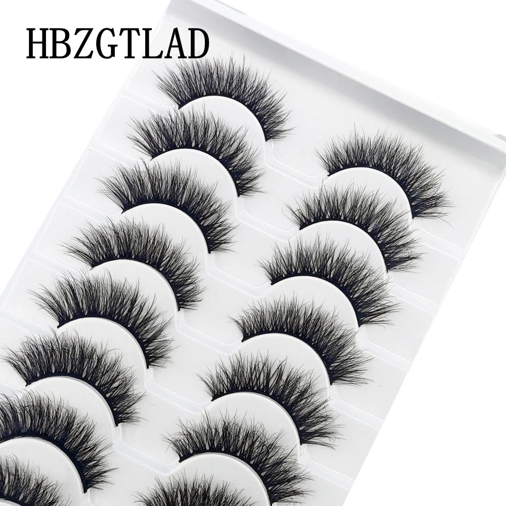 NEW 10 Pairs Natural Long False Eyelashes Fake Lashes Makeup 3d Mink Lashes Extension Short Eyelash Mink Eyelashes for Beauty