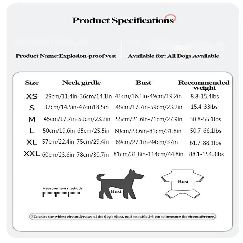 Dog Vest Harness and Patches Set with leash，Reflective Dog Vest with Handle for Small, Medium, Large, and Extra-Large Dogs