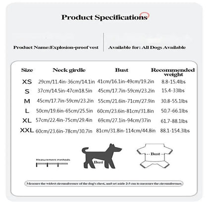 Dog Vest Harness and Patches Set with leash，Reflective Dog Vest with Handle for Small, Medium, Large, and Extra-Large Dogs