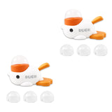 Interactive Duck Shaped Dog Slow Feeder Washable Automatic Dog Feeder Toy with 3 Food Outlet Size for Pets Food Dispenser