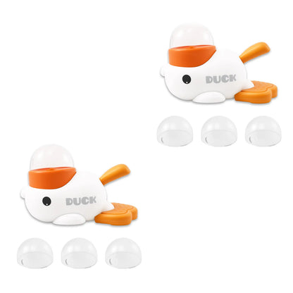 Interactive Duck Shaped Dog Slow Feeder Washable Automatic Dog Feeder Toy with 3 Food Outlet Size for Pets Food Dispenser