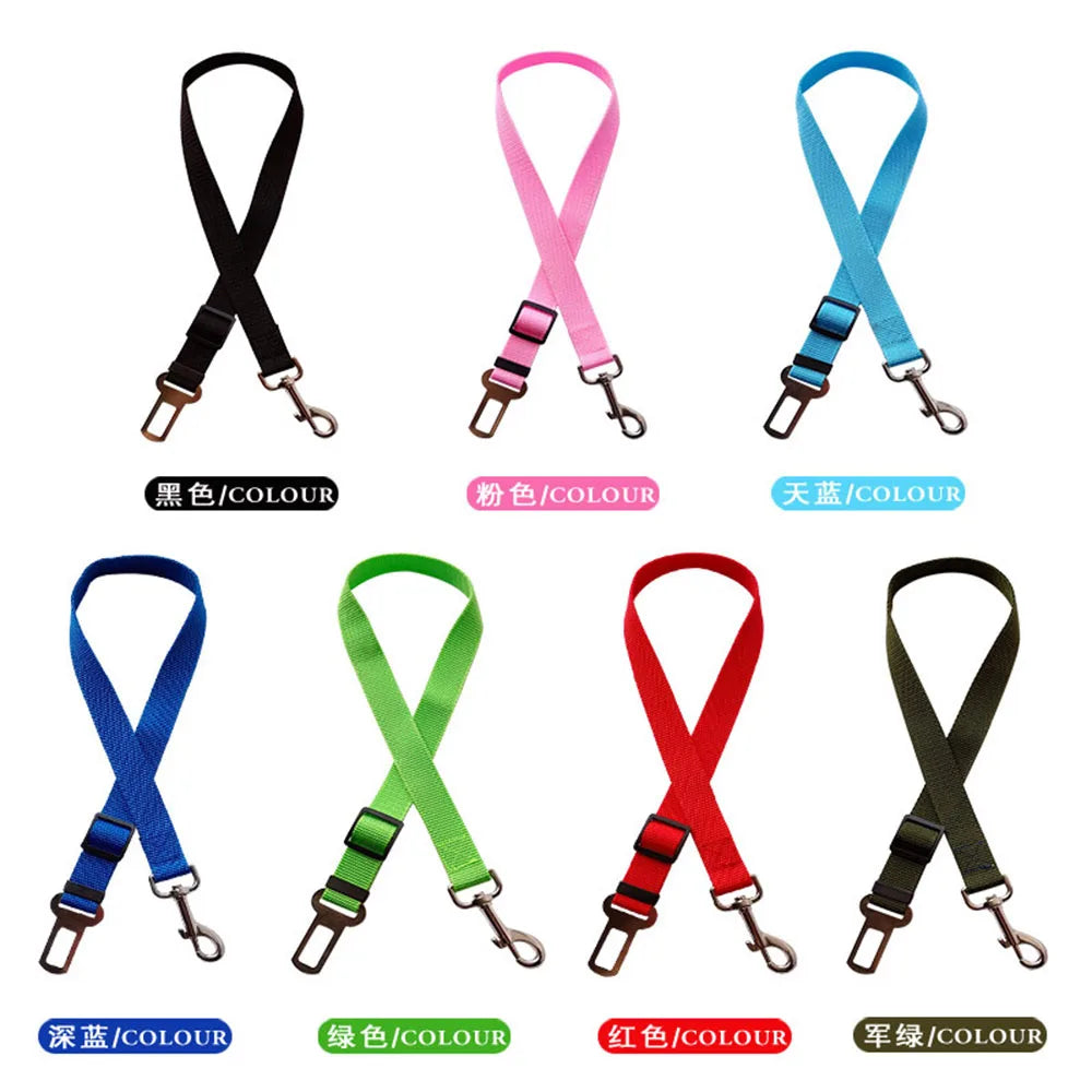 Adjustable Cat Dog Safety Belt Pet Car Seat Belt Lead Leash for Dogs Puppy Seatbelt Travel Clip Pet Car Supplies Dog Accessories