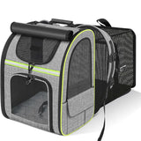 Cat Carrier Backpacks Expandable Cat Backpack with Shade Cover, Breathable Mesh Pet Carrier Backpack Bag for Travel Hiking Campi