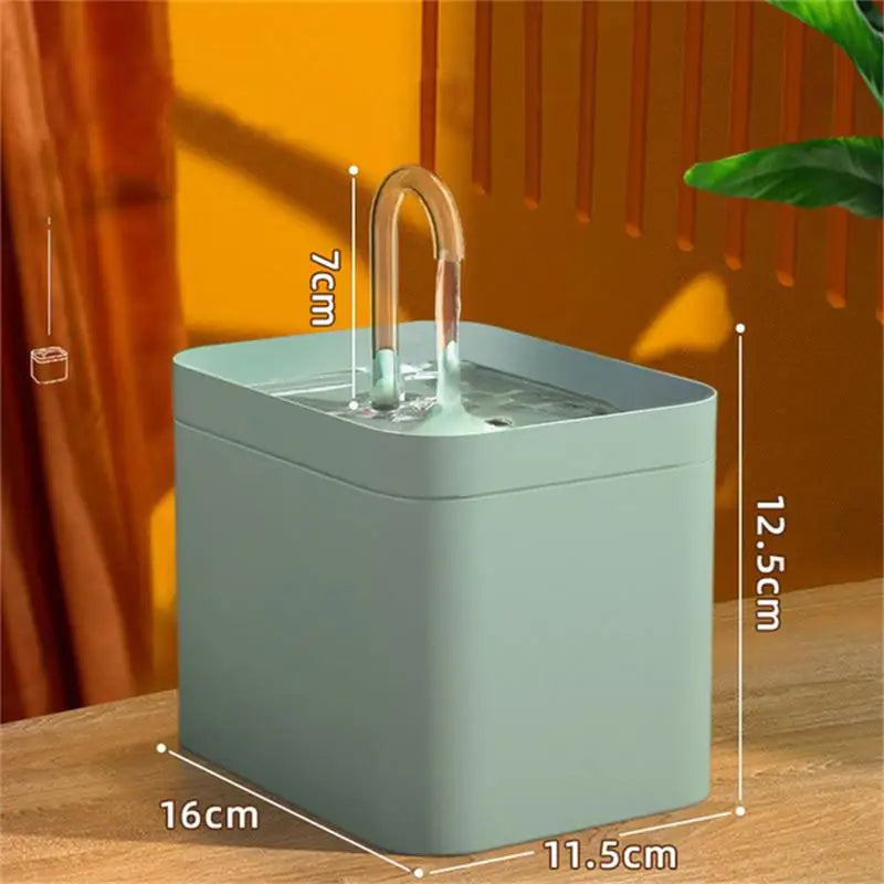 Pet Water Dispenser Auto Filter Electric Mute Cat Drinker 1.5L Recirculate Filtring Drinker for Cat Water Fountain
